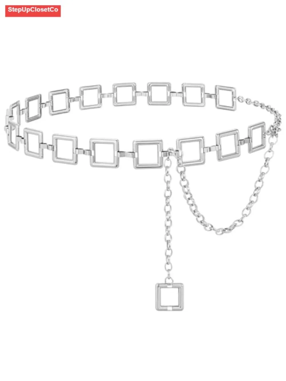 Chunky Gold/Silver Chain Belt for Dresses, Metal Waist Belt, Adjustable Lobster